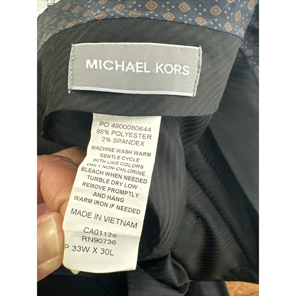Michael Kors Dress Pants Mens 33Wx30L Blue Dress Pants Classic Slacks - Picture 11 of 15